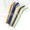 Best Selling Reusable Borosilicate straight and Bent Color Glass Straws with cleaning brush