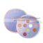 Clock Round Palette Style Sticker Your Own Logo 12 Color Makeup Pan Pink Eyeshadow Container Palette With Large Mirror