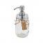 250ml 500ml Bathroom Aluminum Bottle Airless Spray Pump Amber Soap Glass Bottle With 28mm Cosmetic Lotion Pump