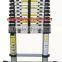 3.85m Aluminium Telescopic ladder with Stabilizer Bars/Carry bags/1.5cm Finger safety gap