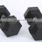 Cross Fitness Gym Basic Equipment Rubber Coated Hex Dumbbell