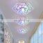 Современный LED кристальный потолочный светильник, круглый миниатюрный, цветной потолочный ламп, цветочная потолочная лампа для гостиной, прохода, коридора