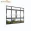 JYD Small Size Mesh Window Sliding Folding Double Glazed Aluminum Tempered Glass Sliding Window