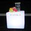 led box seat /waterproof IP65 light up colorful 40cm 50cm 60cm LED table glowing cube seat for outdoor garden home bar