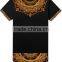 sublimation t shirts with extra long length bottom sublimation with side zipper