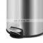 Eco-Friendly Stainless Steel Trash Bin For Home Usage With The Foot Pedal For Household