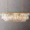 Modern Creative Metal Pendant Light Fixtures Small Crystal Bean Interior Chandelier Parts LED Light Source Middle Size Dining