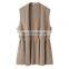 Manufacturer New Arrival Sleeveless Cashmere Cardigan Spring Autumn Lace up Sweater with Front Logo