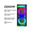 ZQS8249 Super Power 60W Wireless 8-inch*2 Deep Bass Sound OEM Party Speaker With Colorful Lights