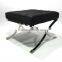 stainless steel X frame barcelona ottoman