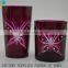 candle jars glass wine color Flameless Glass Jar Candle