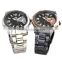 Stainless Steel Chain Black Color Wrist Watch Water Resistant Quartz Watch Japan Movement
