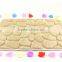 machine made modern stone design red coral fleece face mat