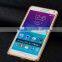 Fashion Phone Case Aluminum Frame Leather Cover for samsung note 4