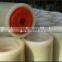 Wear resistant plastic resin conveyor idler roller for conveyor belt