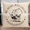 A wedding gift Wedding cotton and linen pillow pillows on the sofa cushion for leaning on wholesale