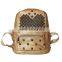 Newest lady fashion backpack girls golden PU backpack with rivets