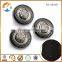 Free Sample Custom Made Logo Gun Metal Black Color Metal Sewing Buttons