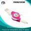 Quality First Offer Free Sample USB to microusb adapter stretch retractable charging usb cable