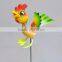 5 inch Plastic China Garden Decor Cock Garden Stake, Garden Animal Decor Ideas