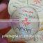 transparent custom packaging label stickers