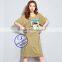 Custom 100 cotton summer casual printed lady dress