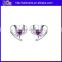 Wholesale Heart Shaped 925 Sterling Silver Amethyst Earrings Stud