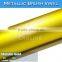 CARLIKE 3 Years Life Adhesive Brushed Chrome Yellow Car Film