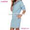 Cheap Long Sleeves Solid Denim One Piece Dress                        
                                                Quality Choice