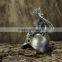 Pewter Dragon With Helmet Figurine