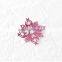 Fashion new design custom laser cut flower glitter iron on patch