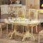 royal classic furniture - Handwork Gilding golden foil royalty dining table