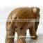 Green Tan Carved Wooden Hand Playing Pieces Elephant / Creative Home Small Ornaments / Featured Birthday Gifts Hand Playing Piec