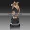 Alloy golden star with black crystal base metal trophy