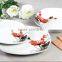 Ceramic square dinner set, porcelain dinnerware,flower pattern dinnerware set
