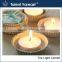 No fragrance added small tealight in white with metal cup and wax material
