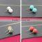 Charm and Various colour Environmental Steel Stud Earring with ball shape