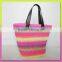 Promotion Wholesale Paper Straw And Beach With Woven Bag Pvc Handle Bag