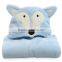 Variety Styles Fabric Cartoon Pattern Baby Bathrobe With Hood