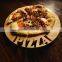FSC food round pizza wood cutting boards with handle