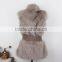 russian style women silver fox fur vest /wholesale and retail