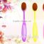 2016 Best Seller Colorful Handle Toothbrush Shape Foundation Brush BB Cream Brush With Cover Lid