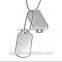 Customized laser engraved stainless steel dog tag pendant