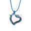 26.3*32mm New Design Colorful Heart Floating Diamond Jewelry Chains Locket