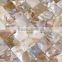 High class bathroom design triangle seamless mother of pearl sheet