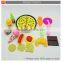 Colorful pretent toy tableware kitchen fast food toy set for kids