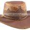 THE COWBOY WESTERN STYLE HAT GENUINE LEATHER