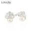 Ladies Earrings Designs Pictures,Crown Pearl Earrings Jewelry FE279