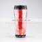 Non-spill stainless steel travel mug with logo imprint 16oz paper insert coffee mug vacuum&thermos flask mug