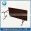 Folding table with t shape edge
